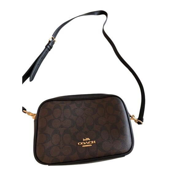 Coach Handbags - Coach Womens Crossbody in Signature Canvas Brown Black Fabric Lining  Casual